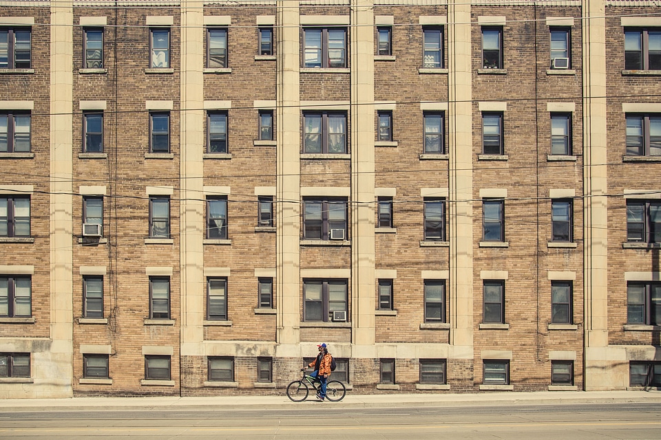 Person windows urban