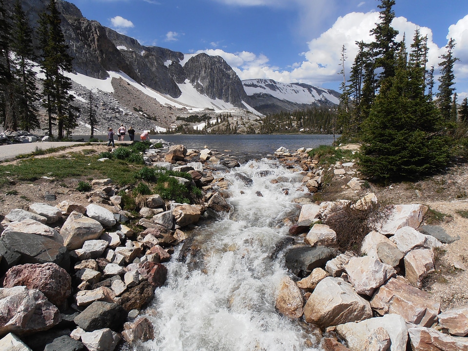 Stream waterfall scenery