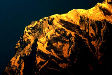 Sunset on anapurna summit