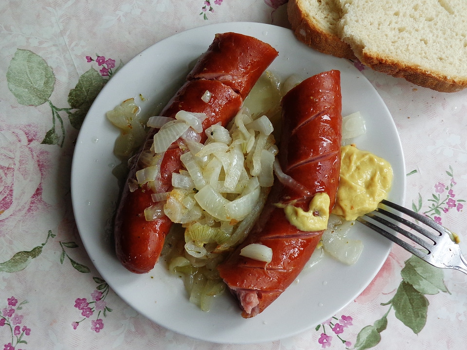 Dish dinner bread photo