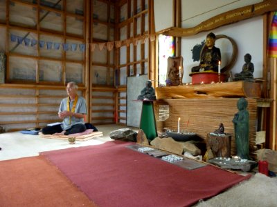 meditation area in use