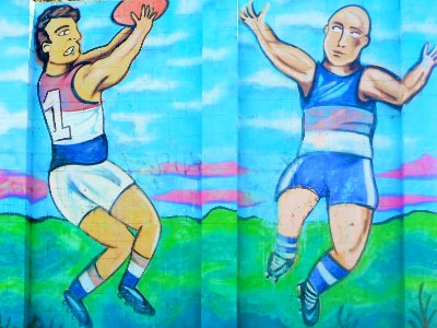 Footy mural