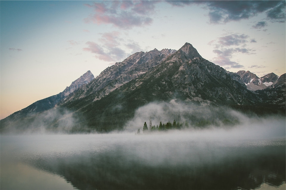 Fog landscape sky photo