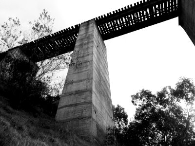 Currency Creek viaduct - monochrome