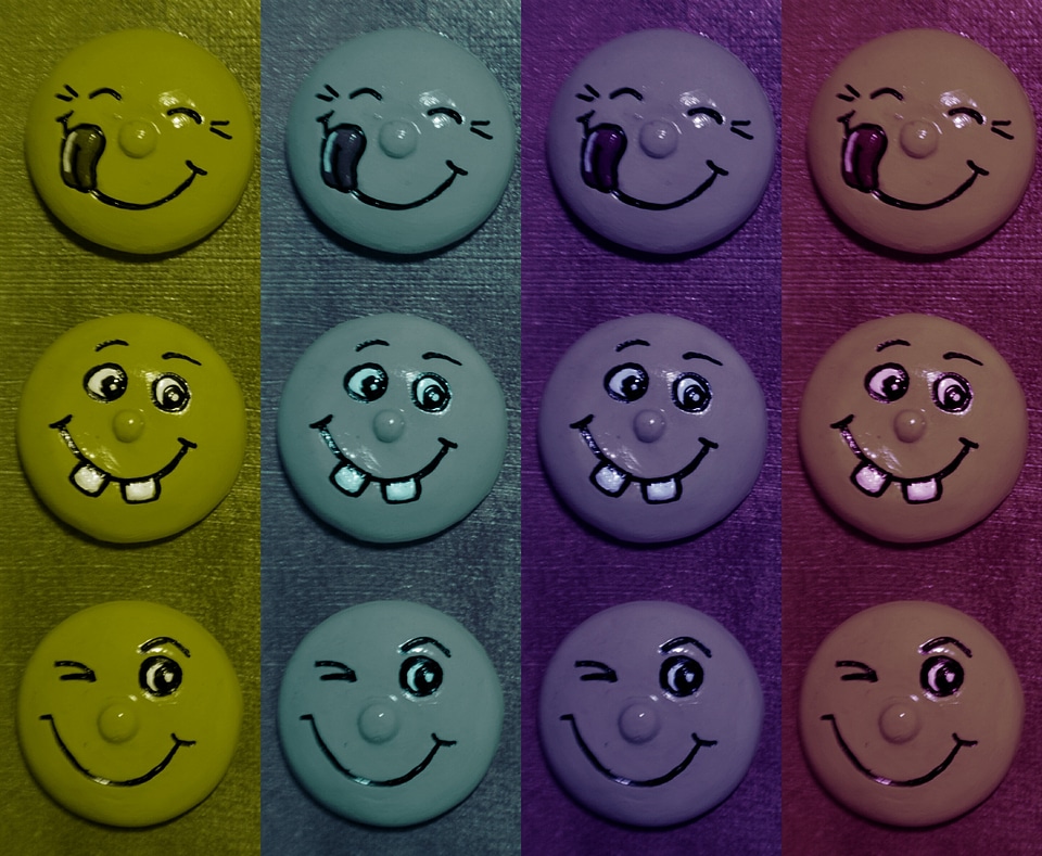 Color emoticon smiley