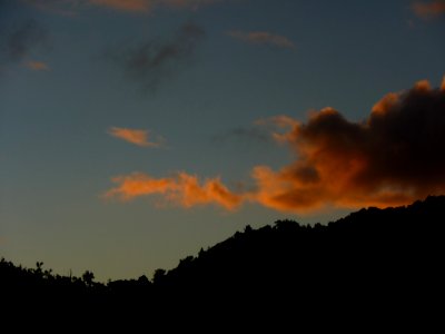 evening sky with mountains 1