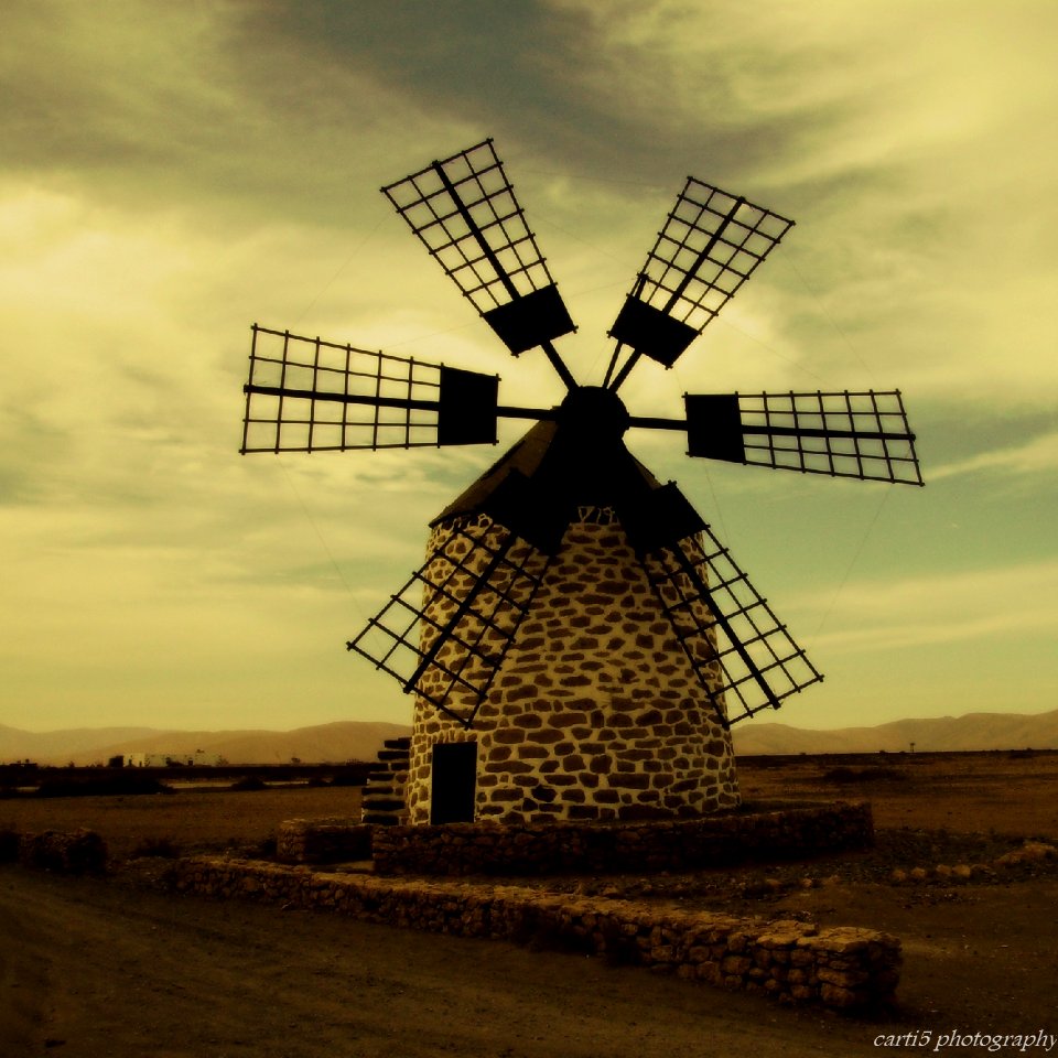 Simplicity  of rural life - Wind mill on Fuerteventura