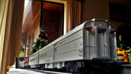 The Baggage car at the end of 10 carriage model Ghan