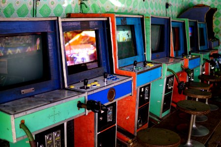 Decaying arcade machines photo