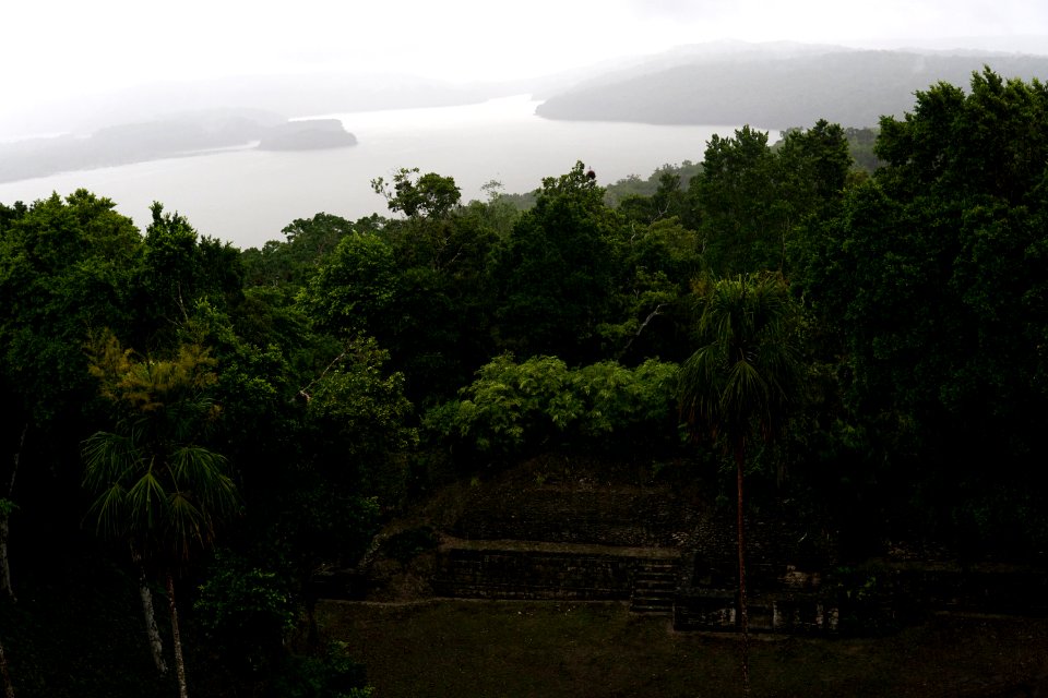 Ruins in the rain