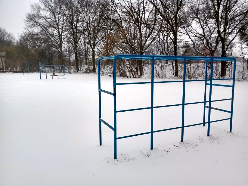 play ground in the snow