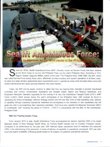 Sealift Amphibious Force: Pursuing its Mandate as the Work Horst of the Philippine Fleet by LTJG Zyra Marie Banaag (PN) p. 1 of 3 photo