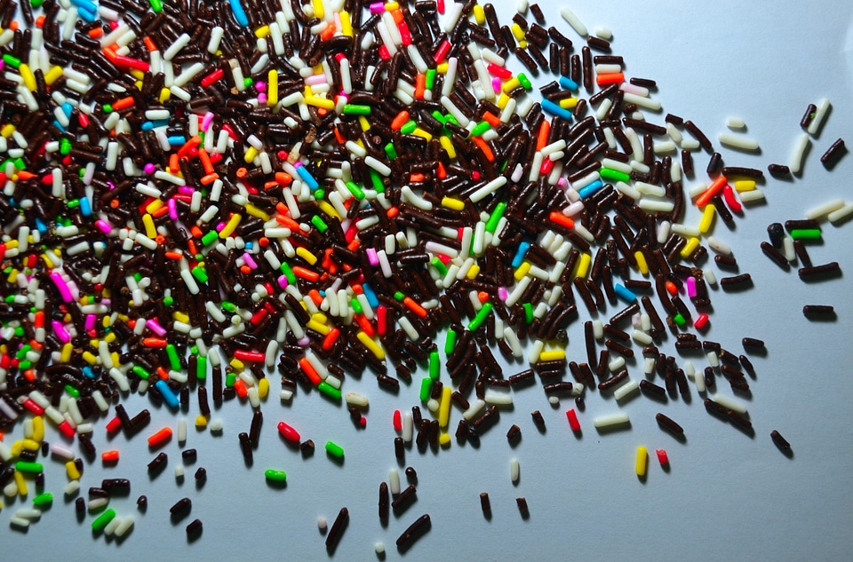 Colorful sweet food