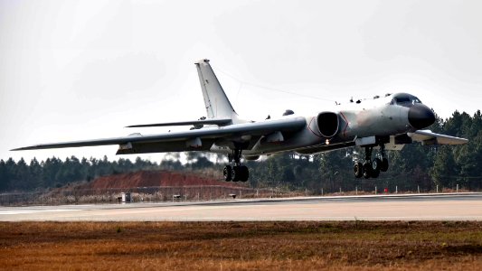 H-6K Bomber Taking Off