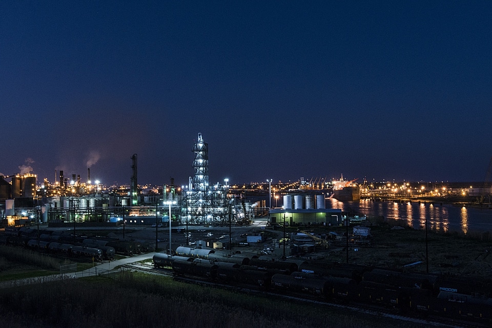 Oil petrochemical skyline