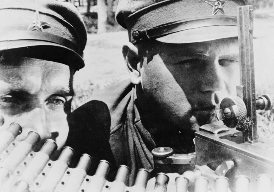 1941 Nido de ametralladoras soviéticas en la frontera de la URSS