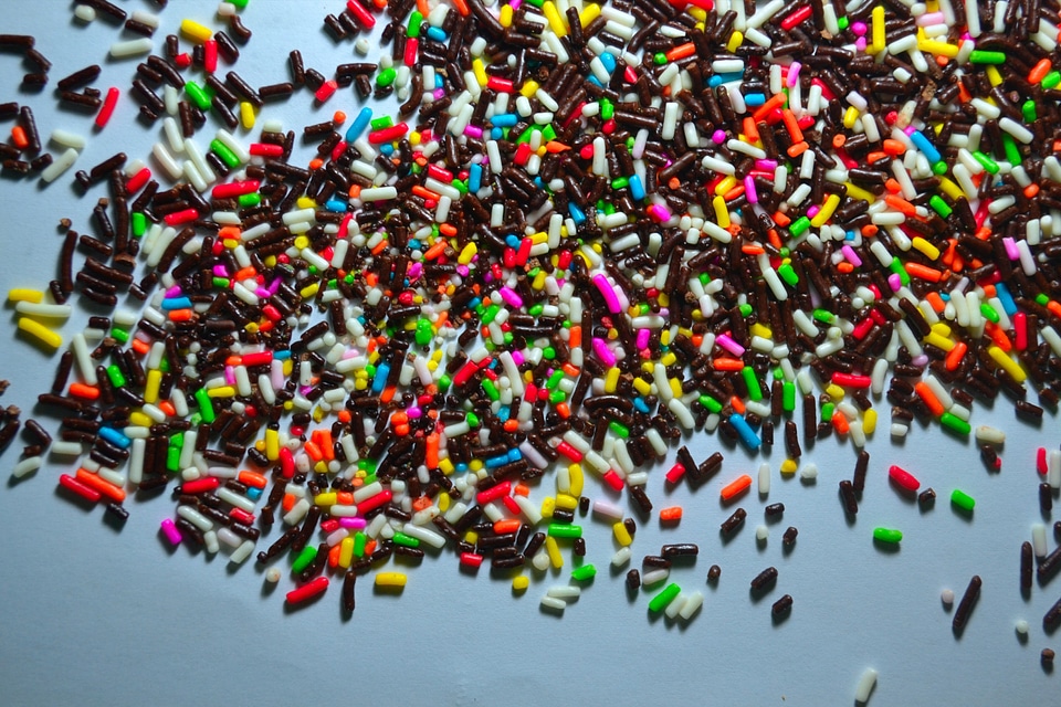 Colorful sweet food