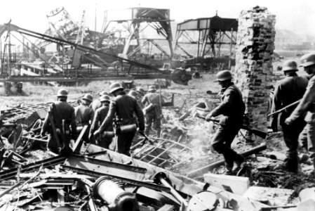 Septiembre 7, 1939 Ingreso alemán a la Península de Westerplatte, Polonia
