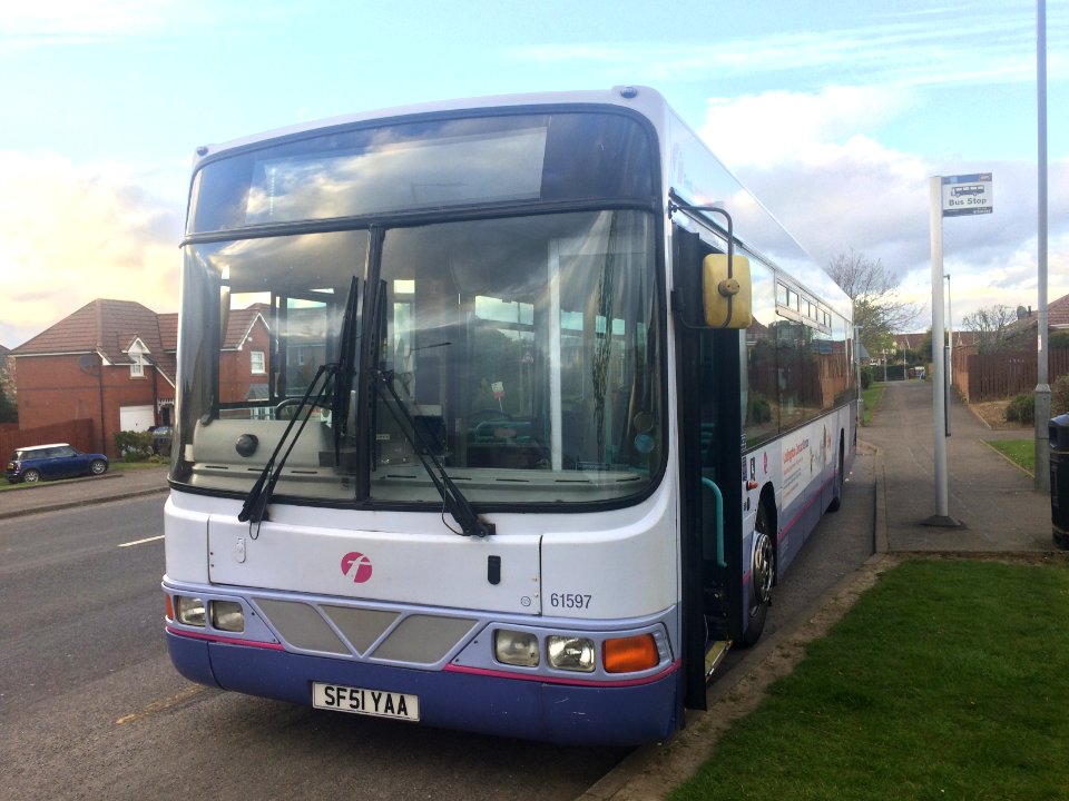 First Glasgow 61597 at drumsagard as a taxi