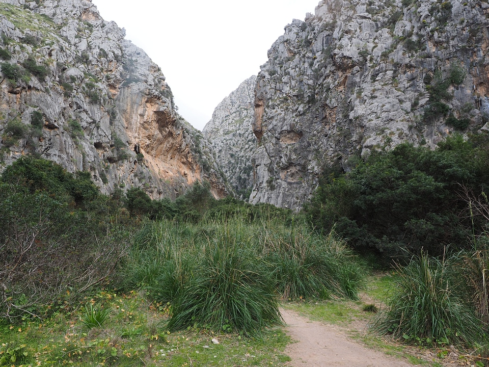 Dehydrated sa calobra bay of sa calobra