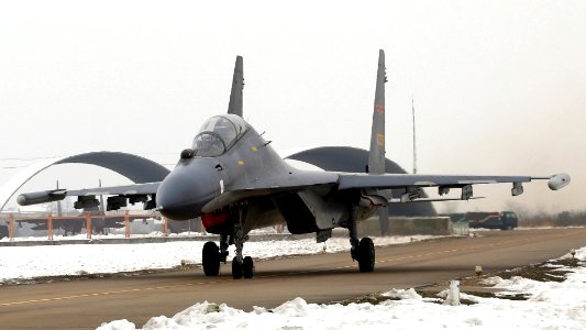 Su-30 Fighter Aircraft on Runway photo
