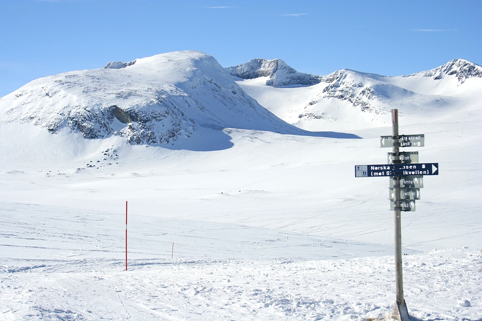 Cold swedish mountains norrland
