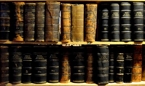 Old Books Weathered Library Vintage Shelves photo