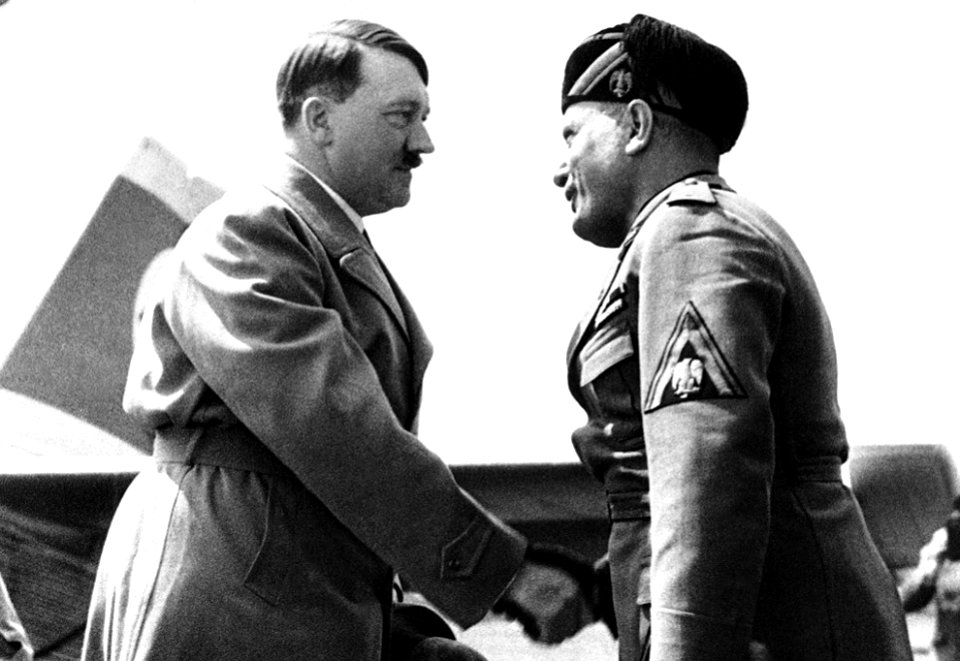 Encuentro de Hitler y Mussolini en Venecia el 14 de Junio de 1934
