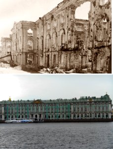 Palacio del zar  en la guerra y hoy