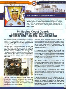 Philippine Coast Guard - Capability Development Towards National and Regional Development