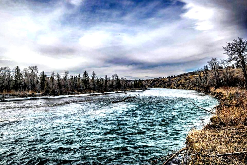 #beautiful #bowriver in #bowmontpark #calgary #yyc #canada ☺ #varsityyyc #river #sky #yycparks #explorecalgary #imagesofcanada #realtor #c21 #photography