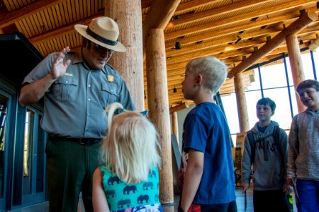 Grand Teton National Park Superintendent David Vela Swearing in Junior Rangers
