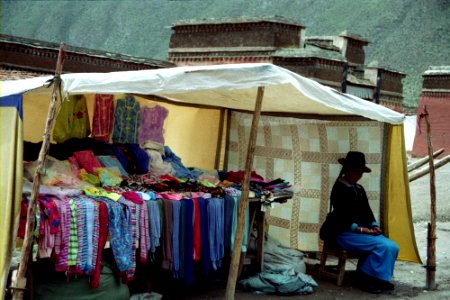 Langmusi, mercado rural, tibet