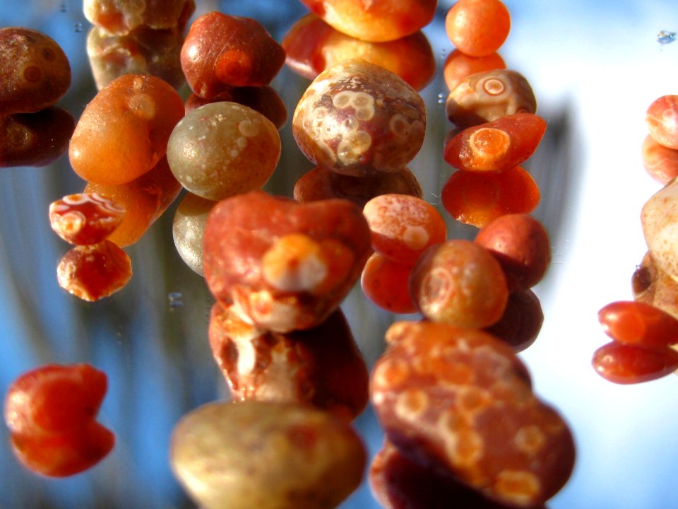 Eye Agates on a Mirror