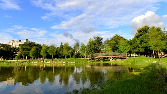 岡山公園日落以前