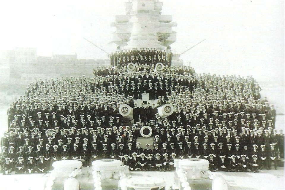 Parte de la tripulación de The Hood, barco hundido por el Bismarck