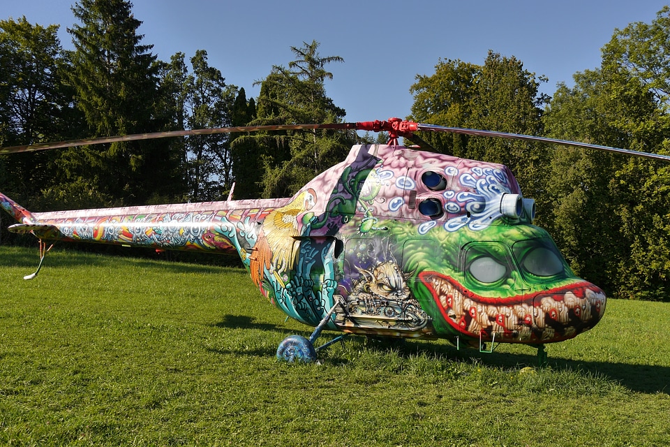 Helicopter graphics drawings