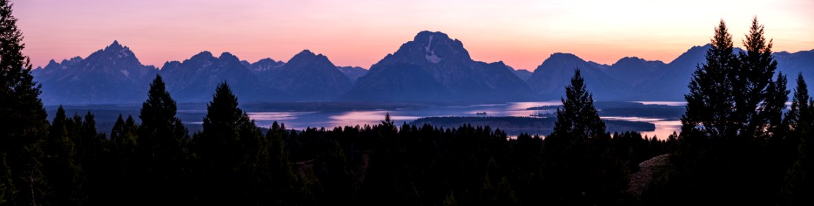 Teton Range and Jackson Lake from Signal Mountain Summit