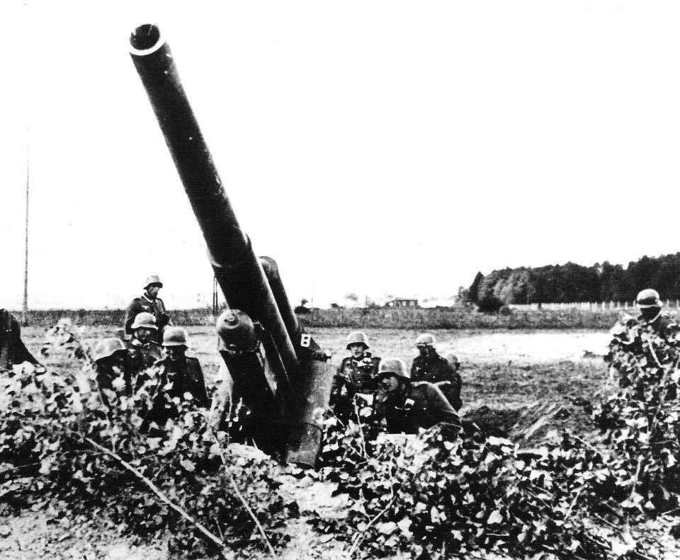 1939 Artillería alemana lista para bombardear Varsovia