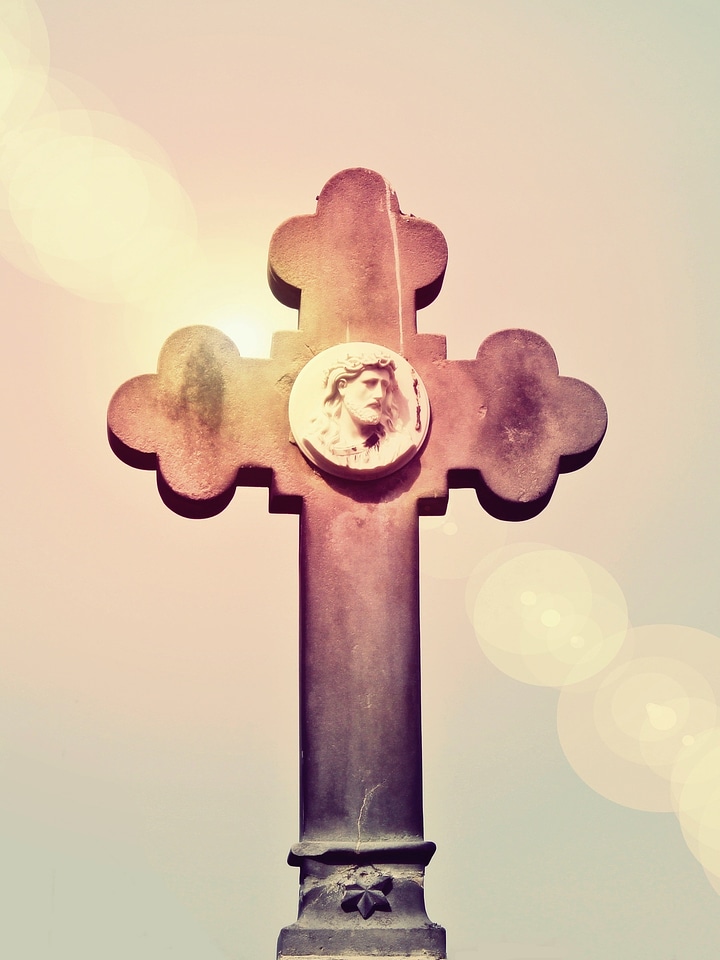 Mourning tombstone grave