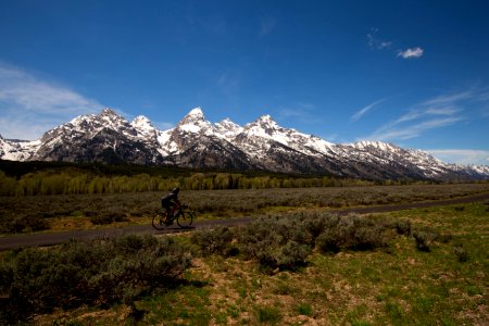 Biking Grand Teton photo