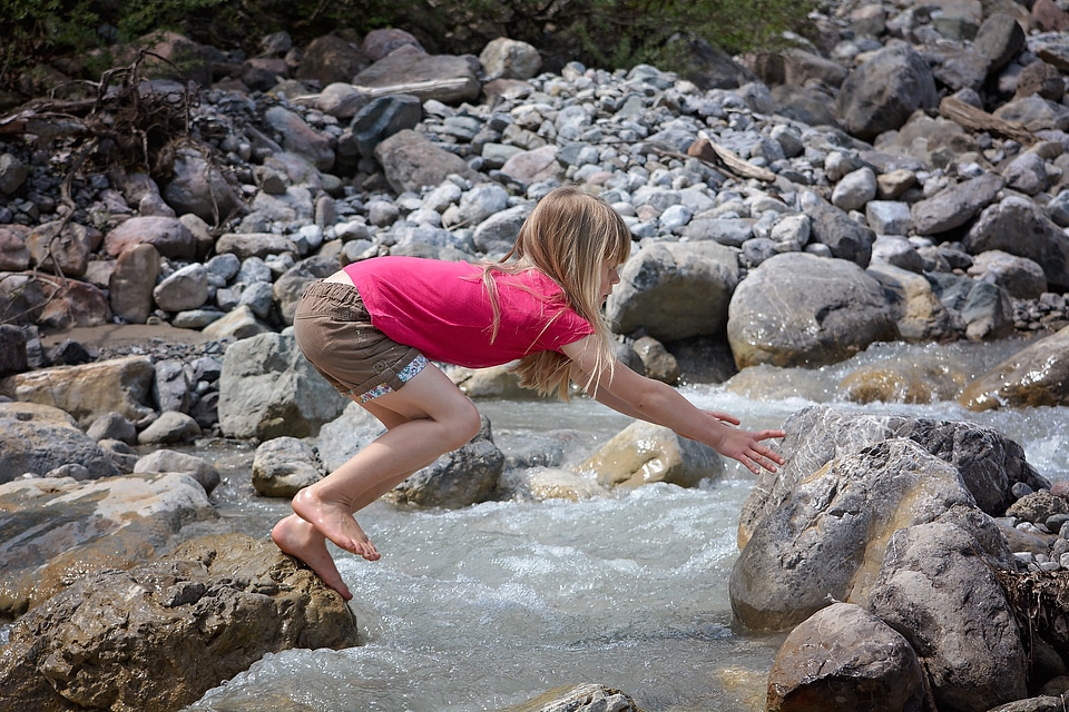 Girl barefoot blond