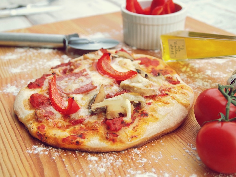Mushrooms tomatoes paprika