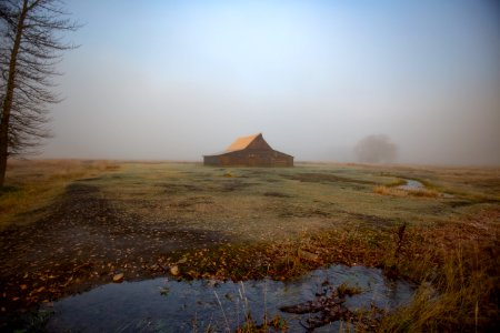 Foggy morning in October, Mormon Row