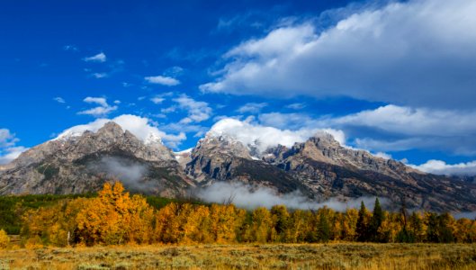 Teton Range in fall