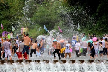 Water-fight, Thailand photo