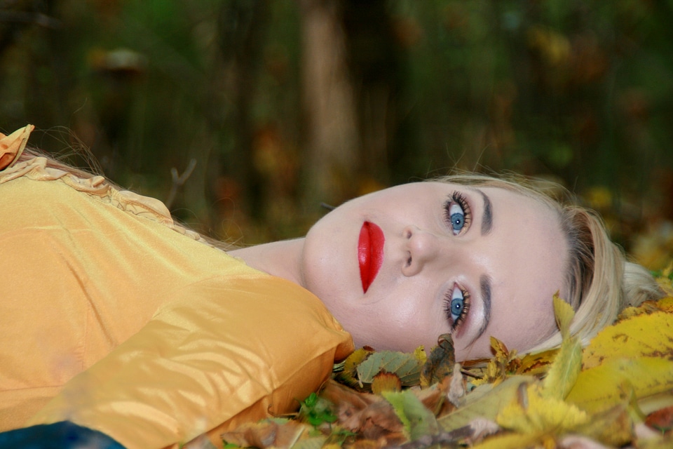 Yellow portrait blue eyes