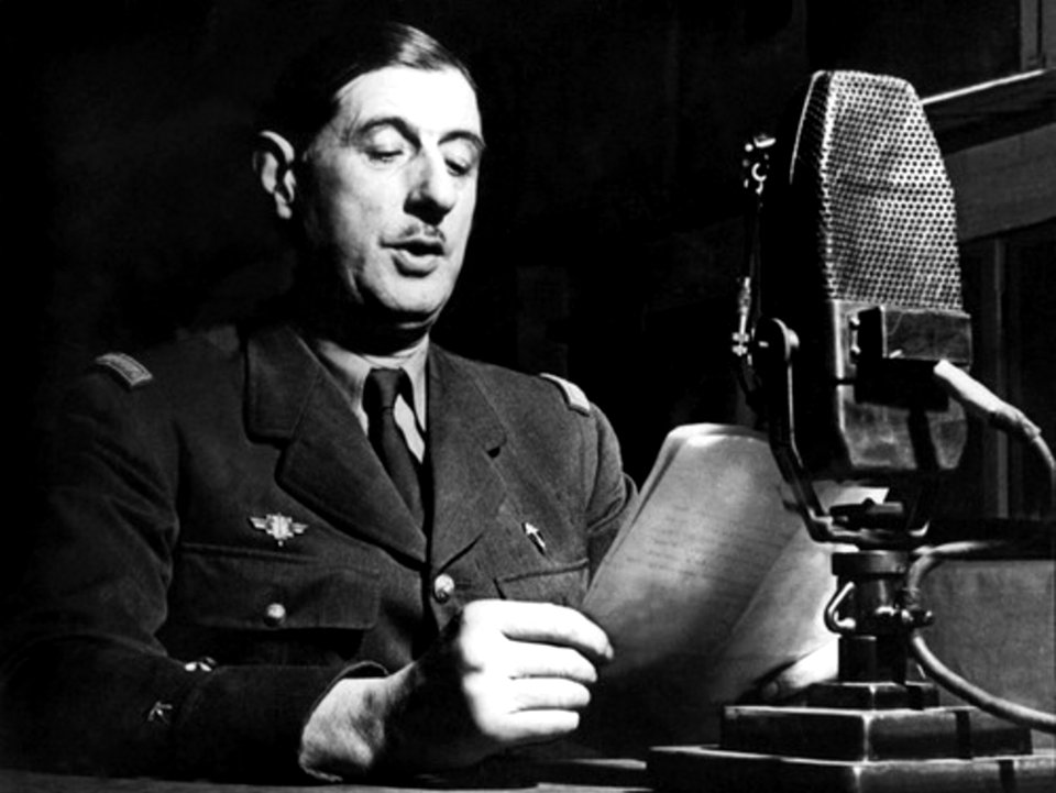 Charles de Gaulle hace un llamado a resistir contra la invasión de Alemania