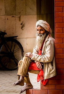 Human turban face photo