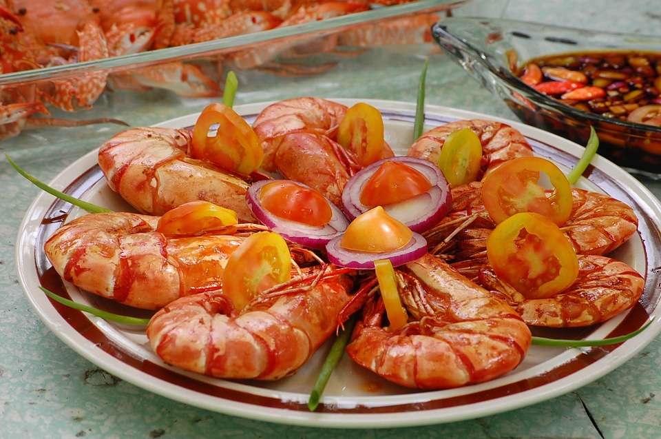 Food sea foods shrimps